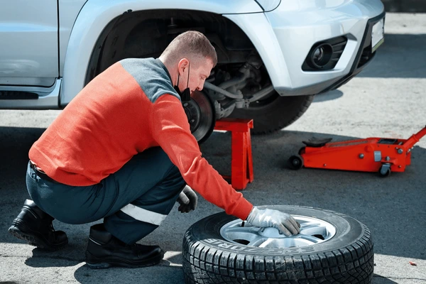 fixing a flat tire without a spare on the roadside